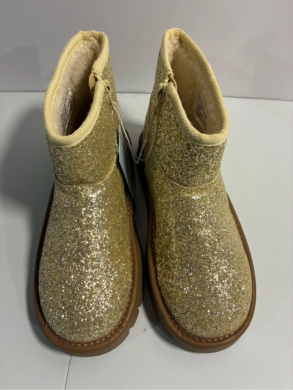 Cat & Jack Kids Sparkle Ankle Boots in Gold